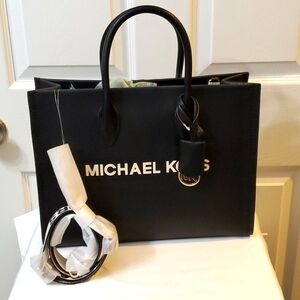 Michael Kors Medium Mirella Black Tote NWT
